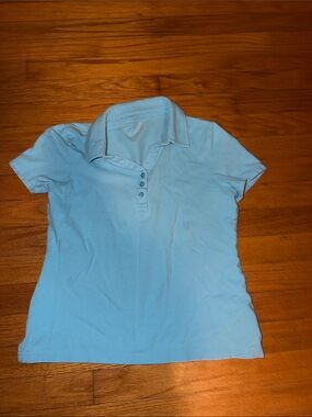 Women’s Light Blue Polo Shirt Talbots small petite